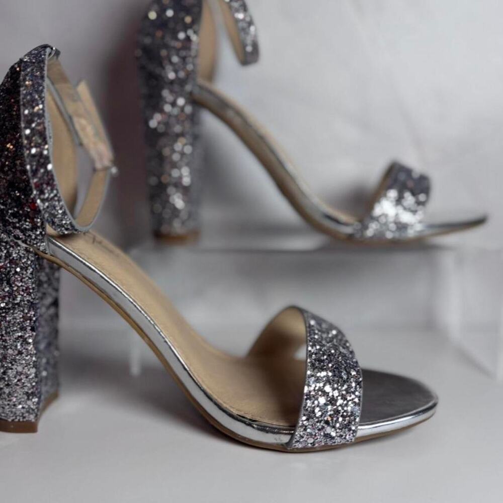 J adams silver glitter block